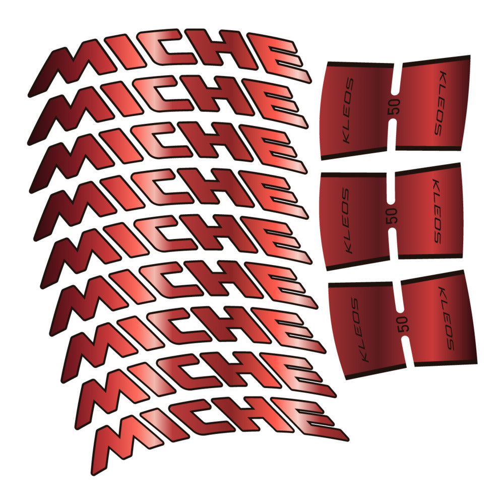 Stickers for Miche Kleos RD 50 Carbon, Road Wheel vinyl decals - Copper