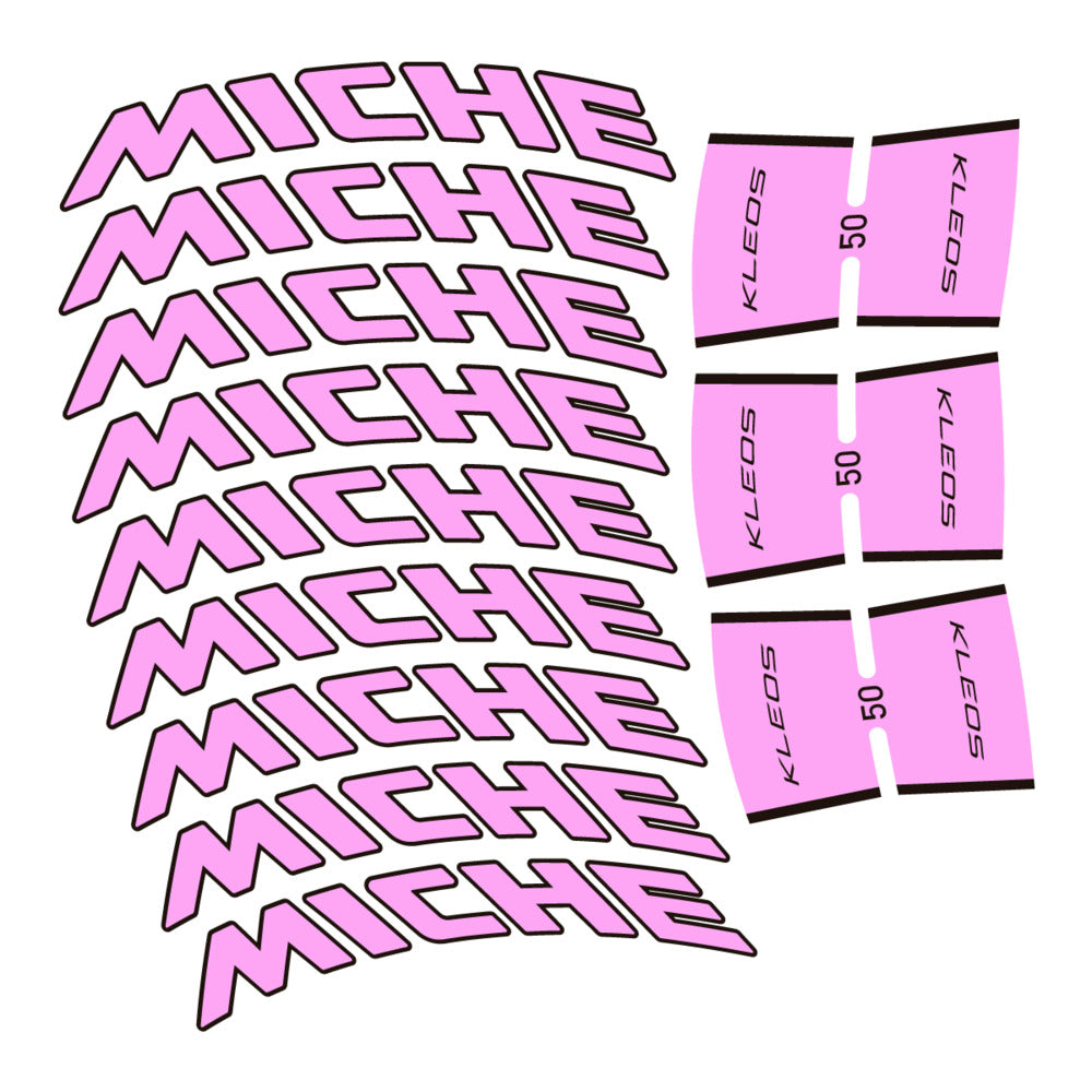 Stickers for Miche Kleos RD 50 Carbon, Road Wheel vinyl decals - Light Lilac