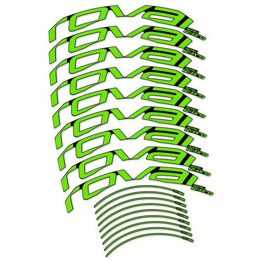 Stickers for Roval CLX 64 Disc, Road Wheel vinyl decals - Apple Green