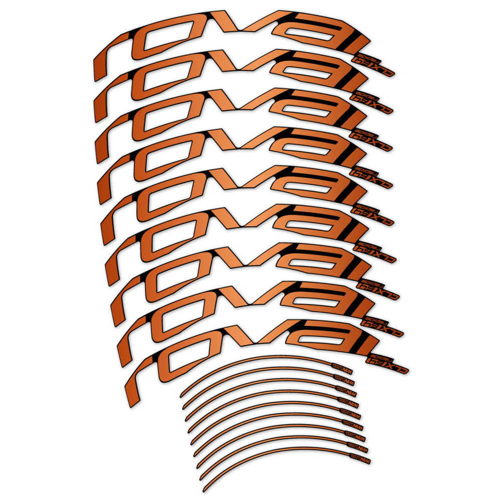 Stickers for Roval CLX 64 Disc, Road Wheel vinyl decals - Bronze