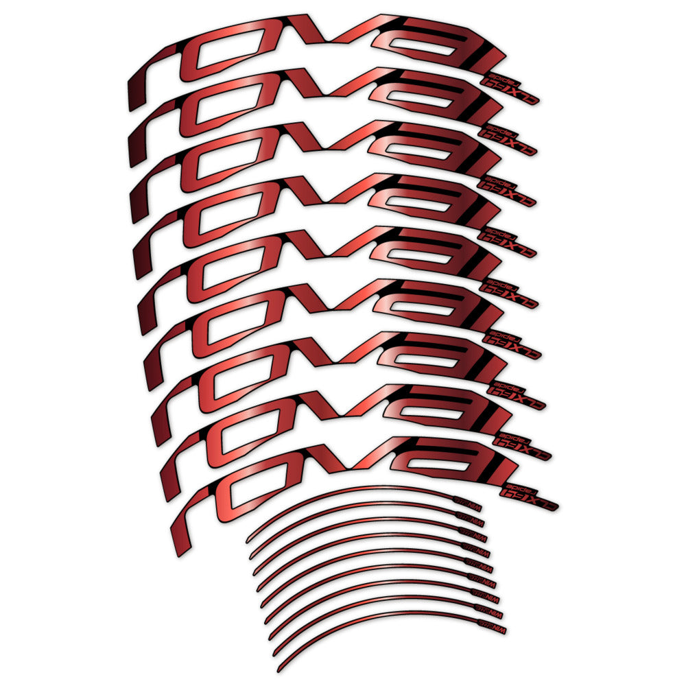 Stickers for Roval CLX 64 Disc, Road Wheel vinyl decals - Copper