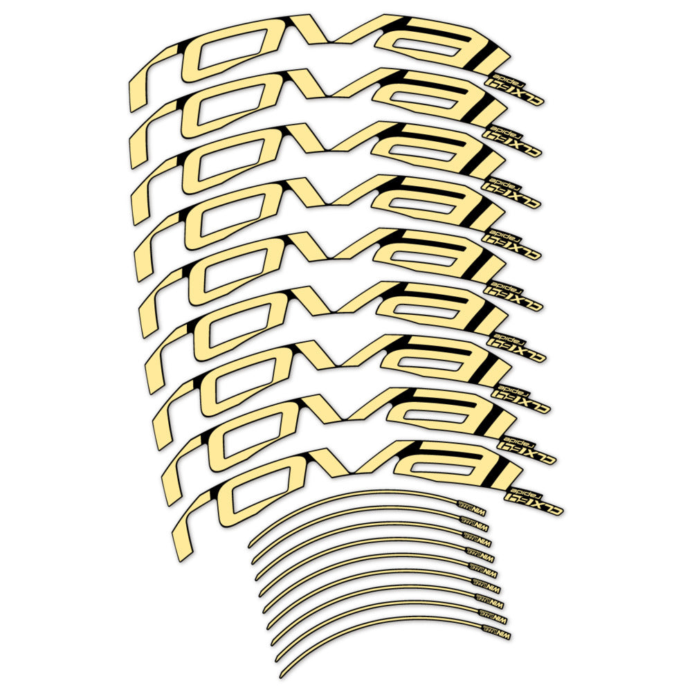Stickers for Roval CLX 64 Disc, Road Wheel 64mm vinyl decals