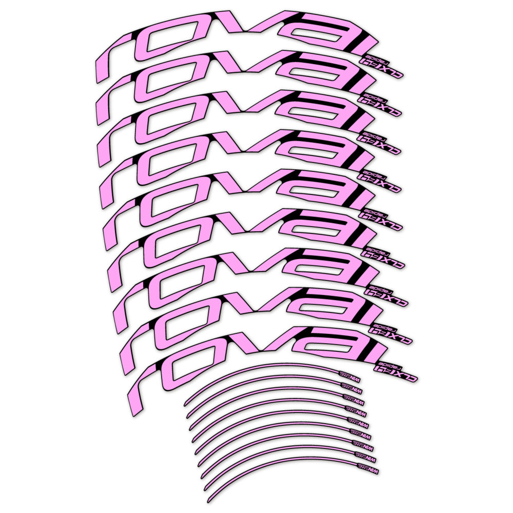 Stickers for Roval CLX 64 Disc, Road Wheel vinyl decals - Light Lilac
