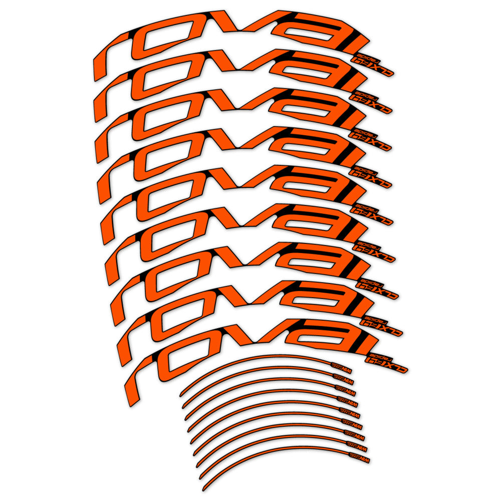 Stickers for Roval CLX 64 Disc, Road Wheel 64mm vinyl decals