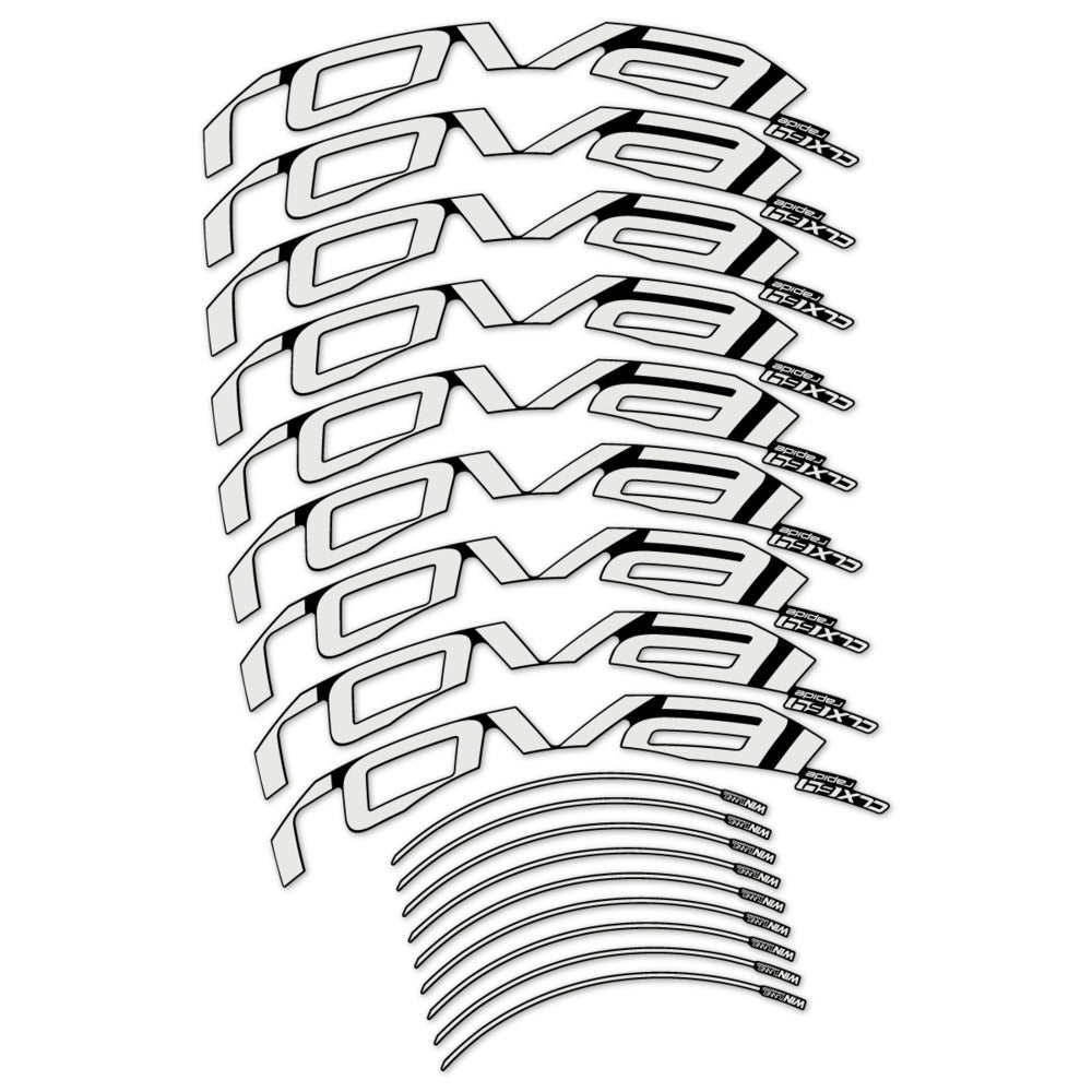 Stickers for Roval CLX 64 Disc, Road Wheel 64mm vinyl decals