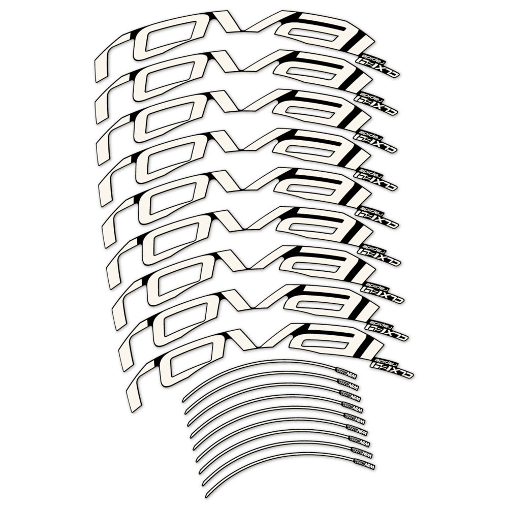 Stickers for Roval CLX 64 Disc, Road Wheel vinyl decals - Bone White