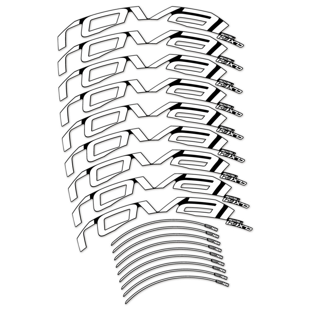 Stickers for Roval CLX 64 Disc, Road Wheel vinyl decals - White