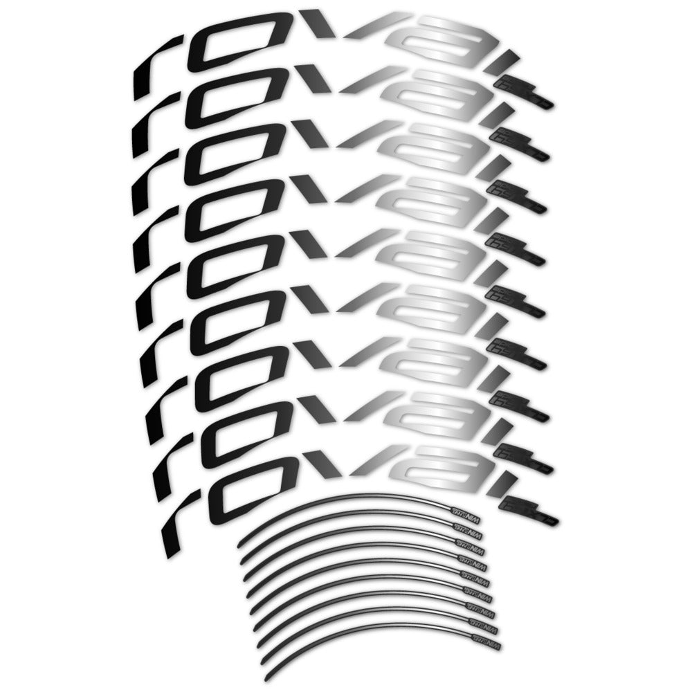 Stickers for Roval CLX 64 Disc, Road Wheel vinyl decals (v2) - Black