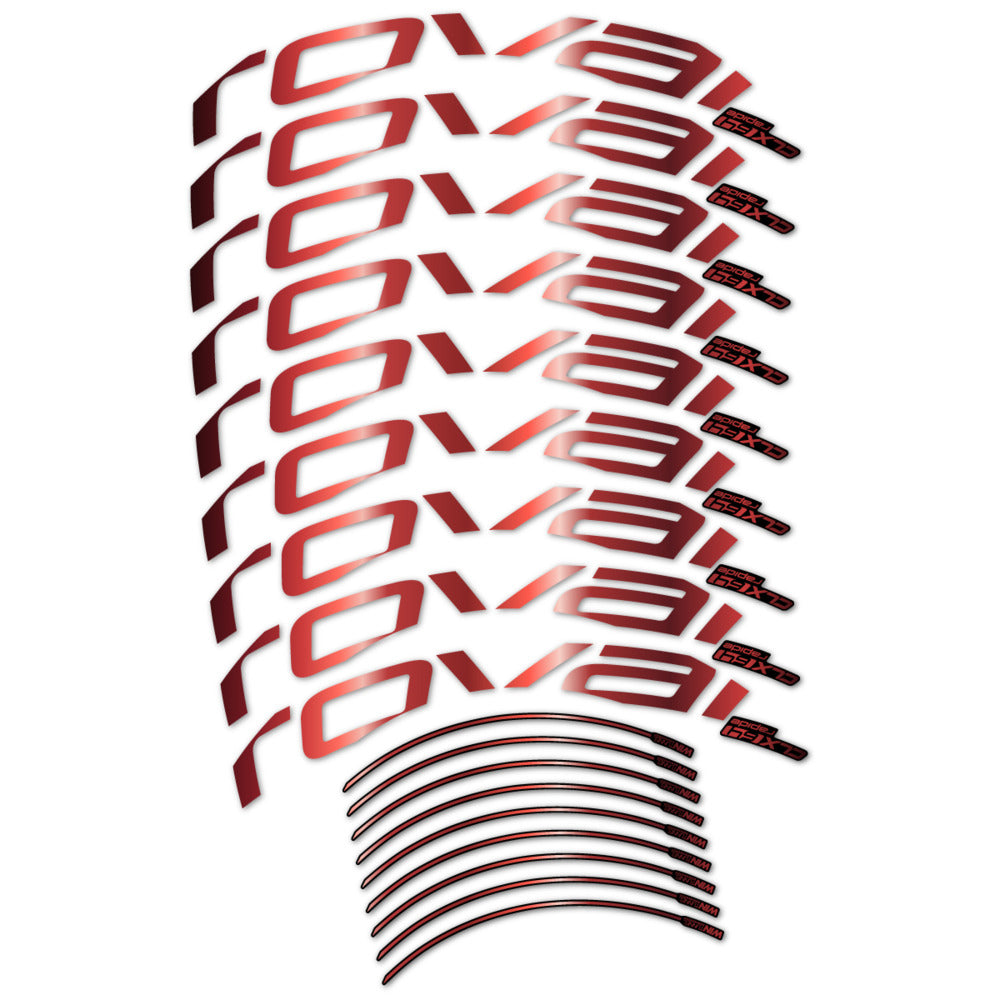 Stickers for Roval CLX 64 Disc, Road Wheel vinyl decals (v2) - Copper