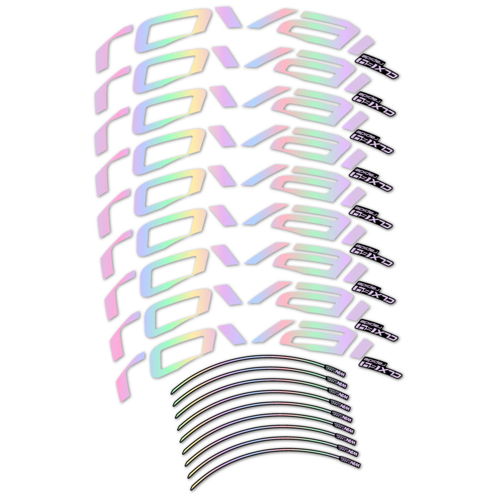Stickers for Roval CLX 64 Disc, Road Wheel vinyl decals (v2) - Hollographic