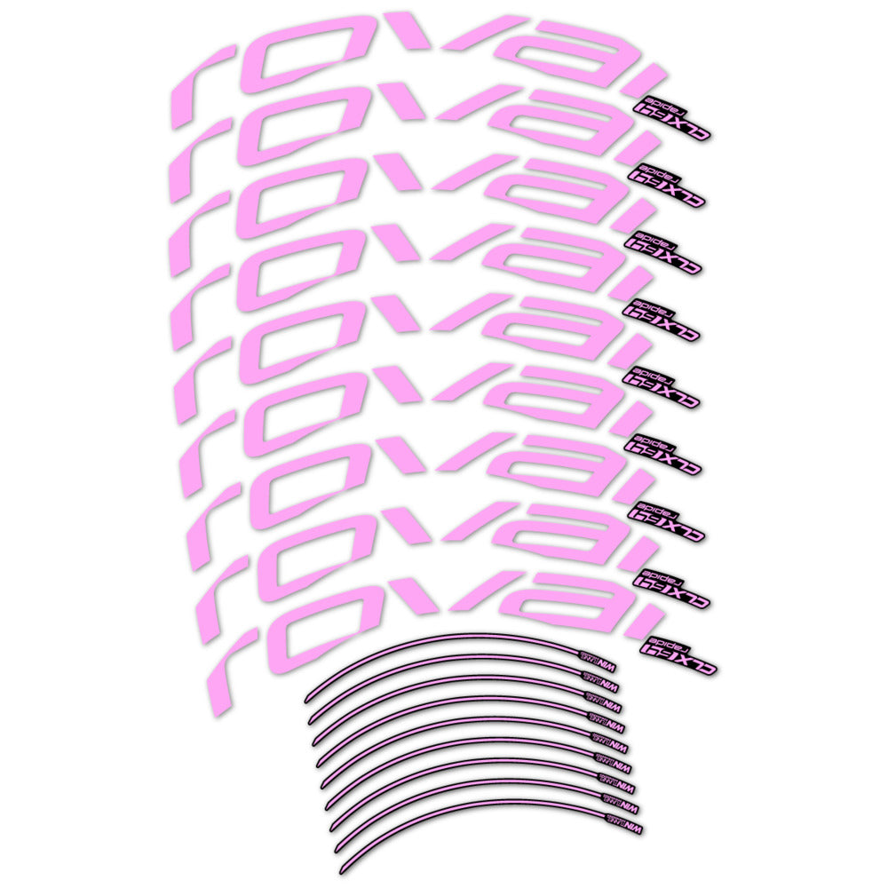 Stickers for Roval CLX 64 Disc, Road Wheel vinyl decals (v2) - Light Lilac