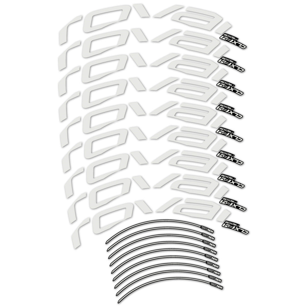 Stickers for Roval CLX 64 Disc, Road Wheel vinyl decals (v2) - Pearl Grey