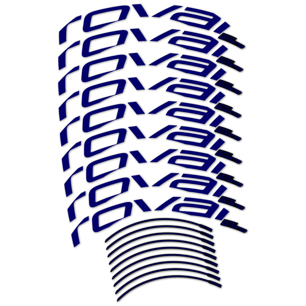 Stickers for Roval CLX 64 Disc, Road Wheel vinyl decals (v2) - Scandinavian Blue