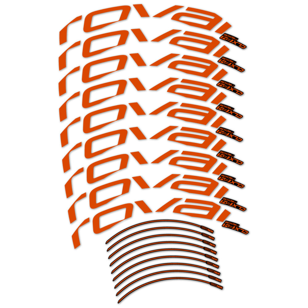 Stickers for Roval CLX 64 Disc, Road Wheel vinyl decals (v2) - Clay