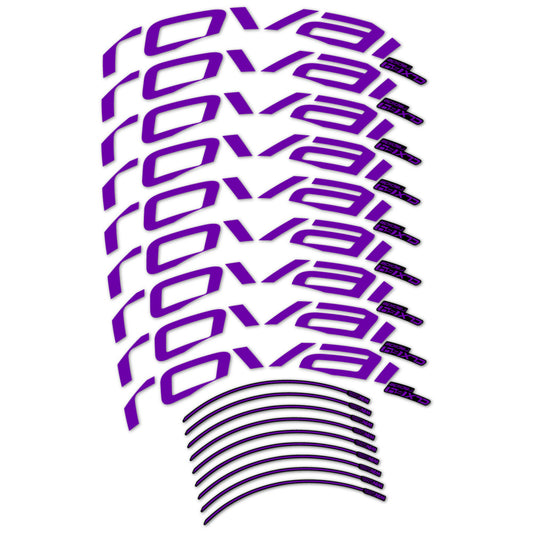 Violet decal for Roval CLX 64 Disc road wheel – bike sticker vinyl