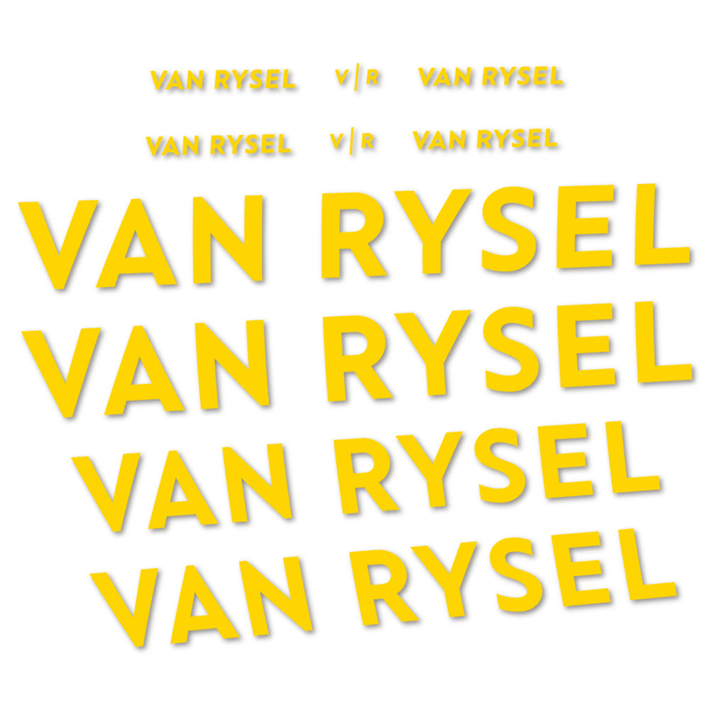 Stickers for Van Rysel, Frame vinyl decals - Banana Yellow