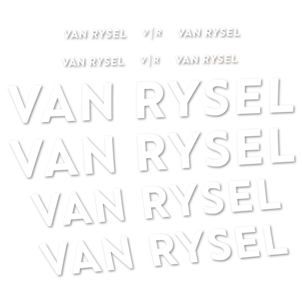 Stickers for Van Rysel, Frame vinyl decals - White