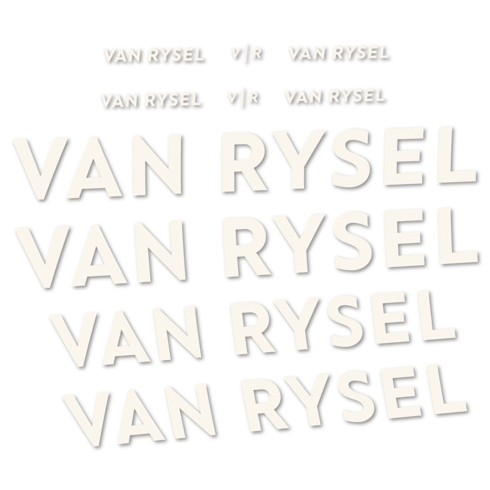 Stickers for Van Rysel, Frame vinyl decals - Bone White