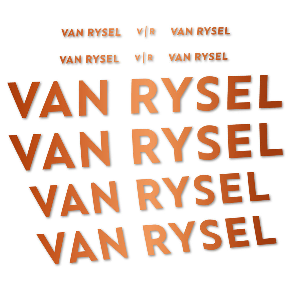 Stickers for Van Rysel, Frame vinyl decals - Bronze