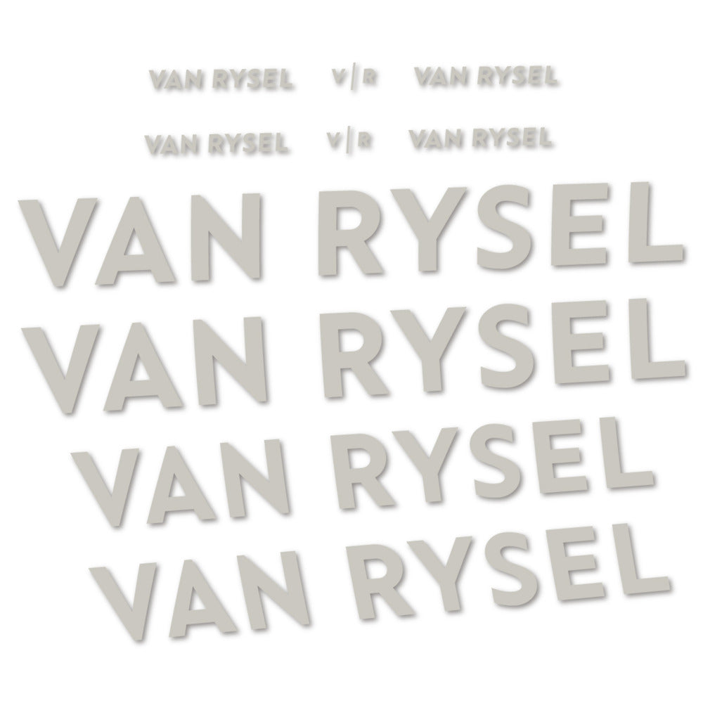 Stickers for Van Rysel, Frame vinyl decals - Light Grey