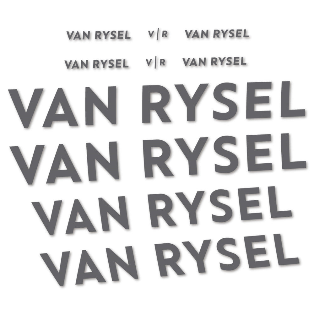 Stickers for Van Rysel, Frame vinyl decals - Medium Grey