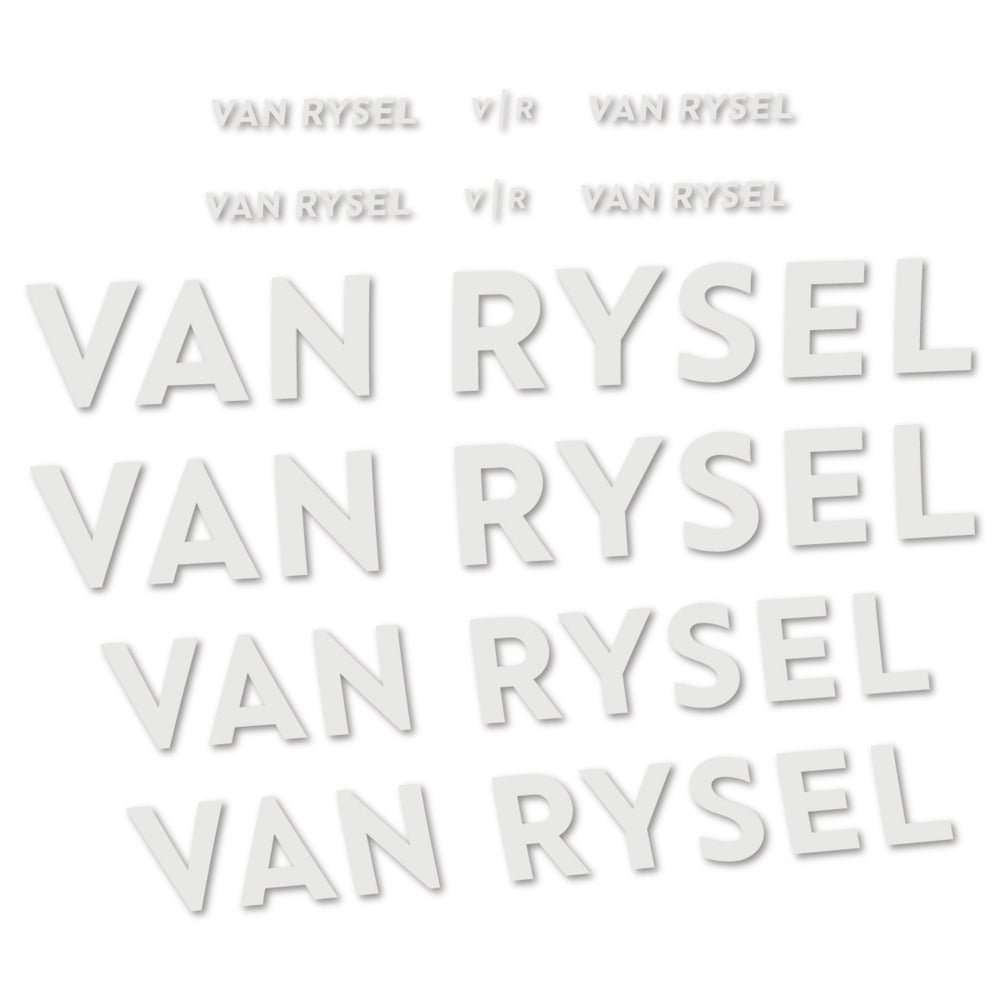 Stickers for Van Rysel, Frame vinyl decals - Pearl Grey