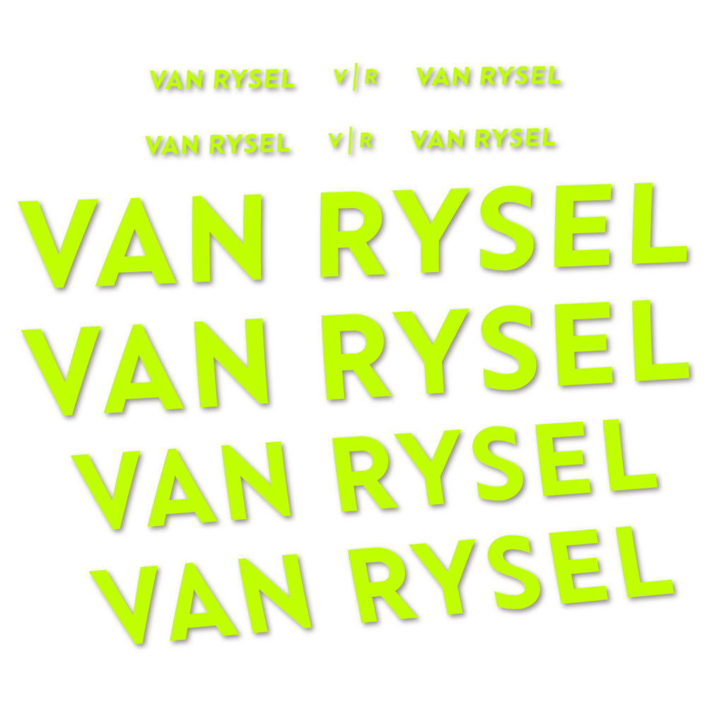 Stickers for Van Rysel, Frame vinyl decals - Lime Neon