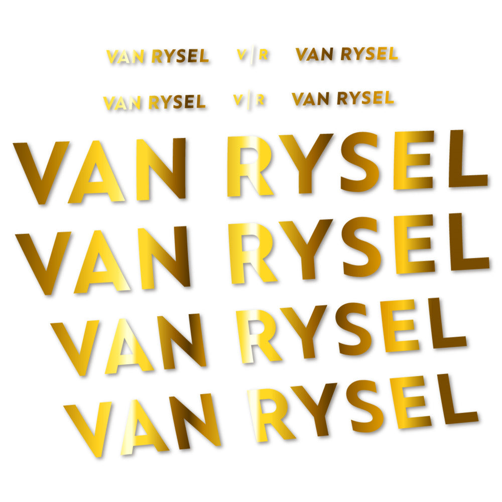 Stickers for Van Rysel, Frame vinyl decals - Chrome Gold