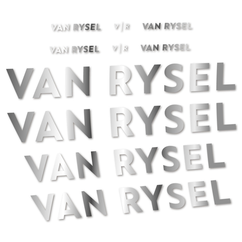 Stickers for Van Rysel, Frame vinyl decals - Chrome Silver