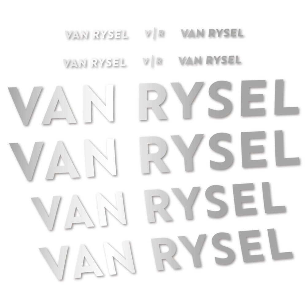 Stickers for Van Rysel, Frame vinyl decals - Light Silver
