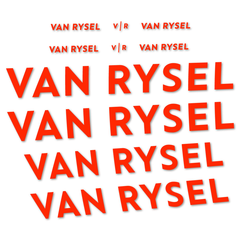 Stickers for Van Rysel, Frame vinyl decals - Neon Red