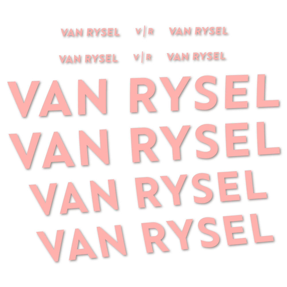 Stickers for Van Rysel, Frame vinyl decals - Salmon Pink