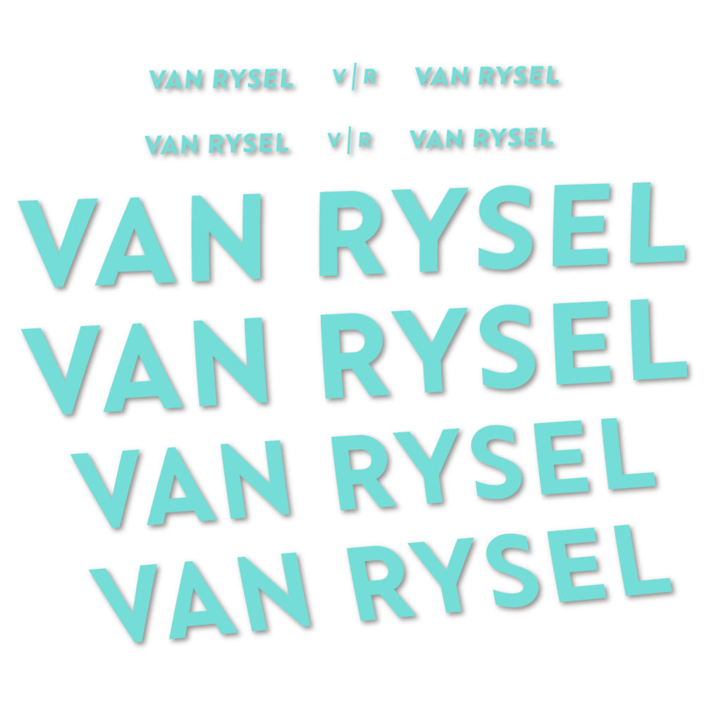 Stickers for Van Rysel, Frame vinyl decals - Blue Green