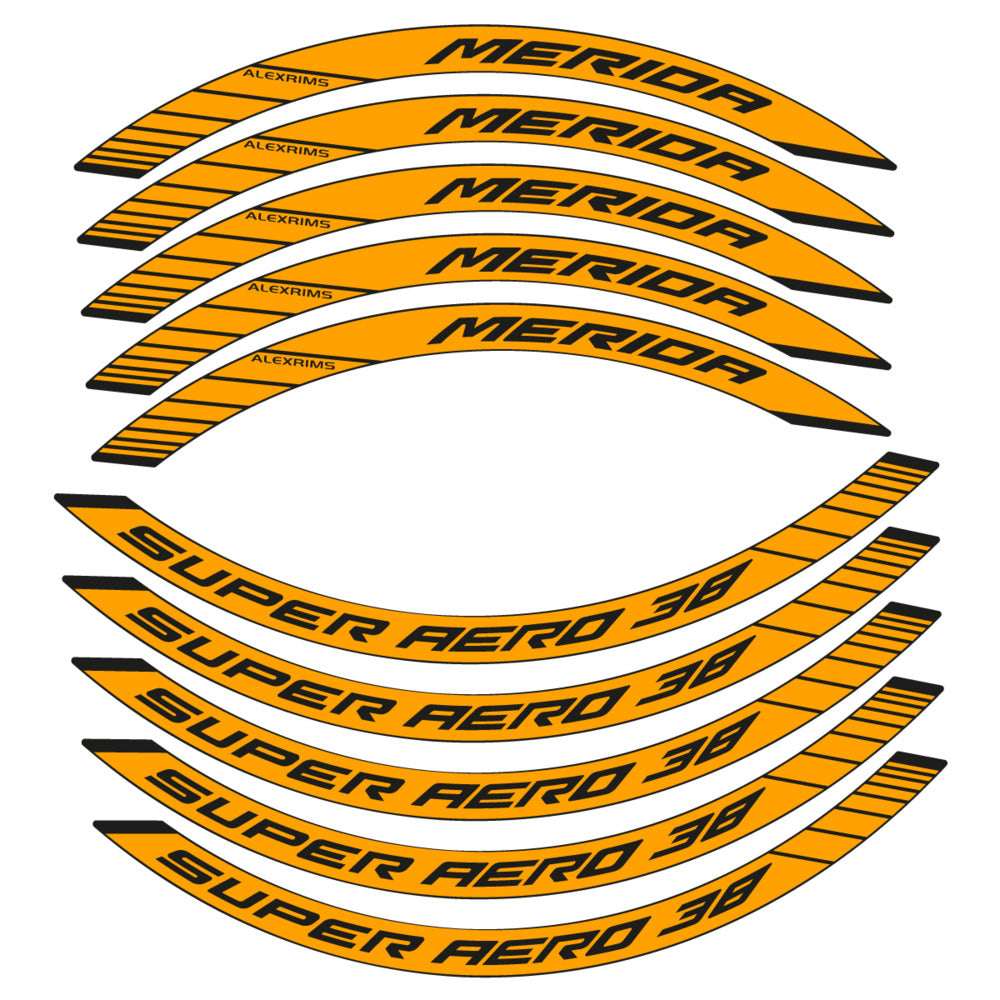Stickers for Merida Super Aero 38, Road Wheel 38mm vinyl decals
