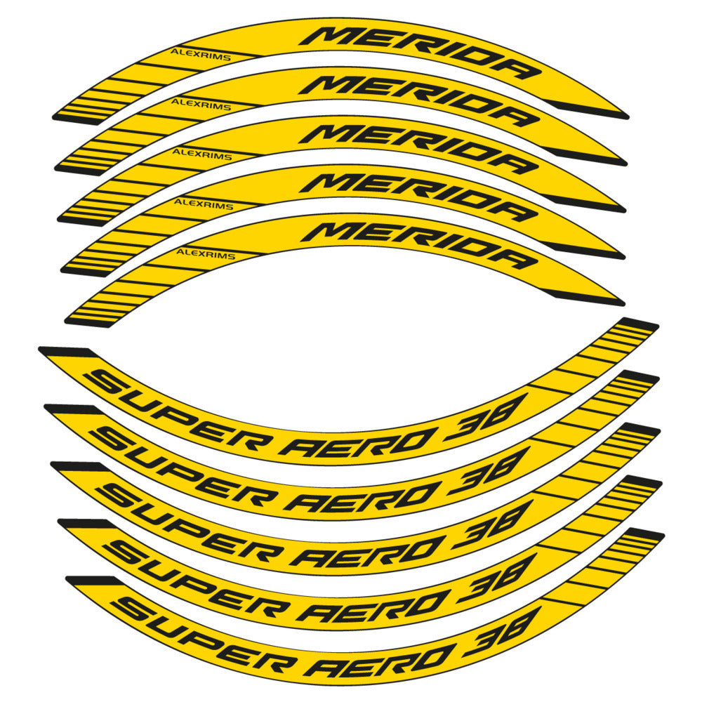Stickers for Merida Super Aero 38, Road Wheel 38mm vinyl decals