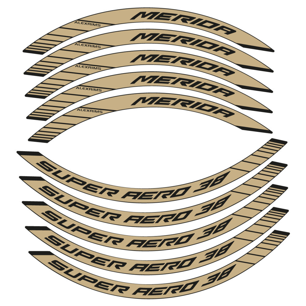 Stickers for Merida Super Aero 38, Road Wheel 38mm vinyl decals
