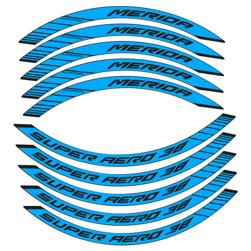 Stickers for Merida Super Aero 38, Road Wheel 38mm vinyl decals