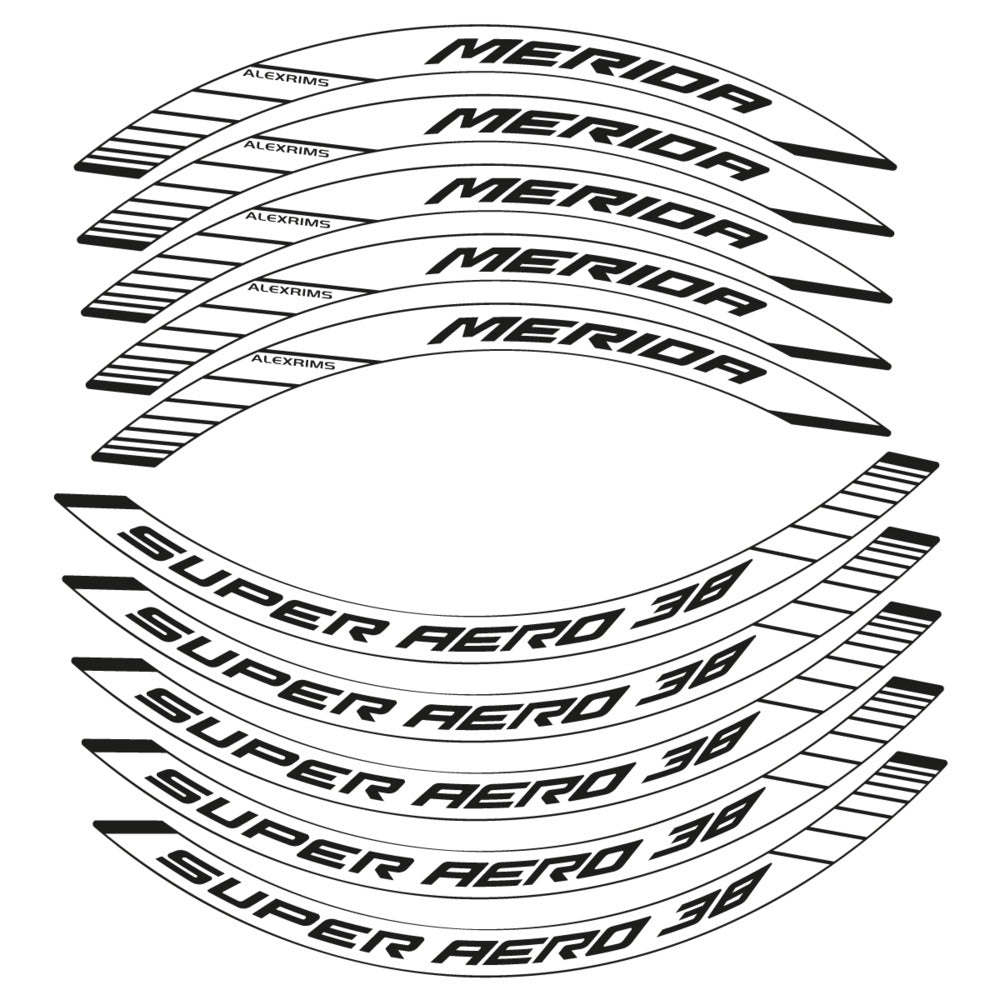 Stickers for Merida Super Aero 38, Road Wheel 38mm vinyl decals