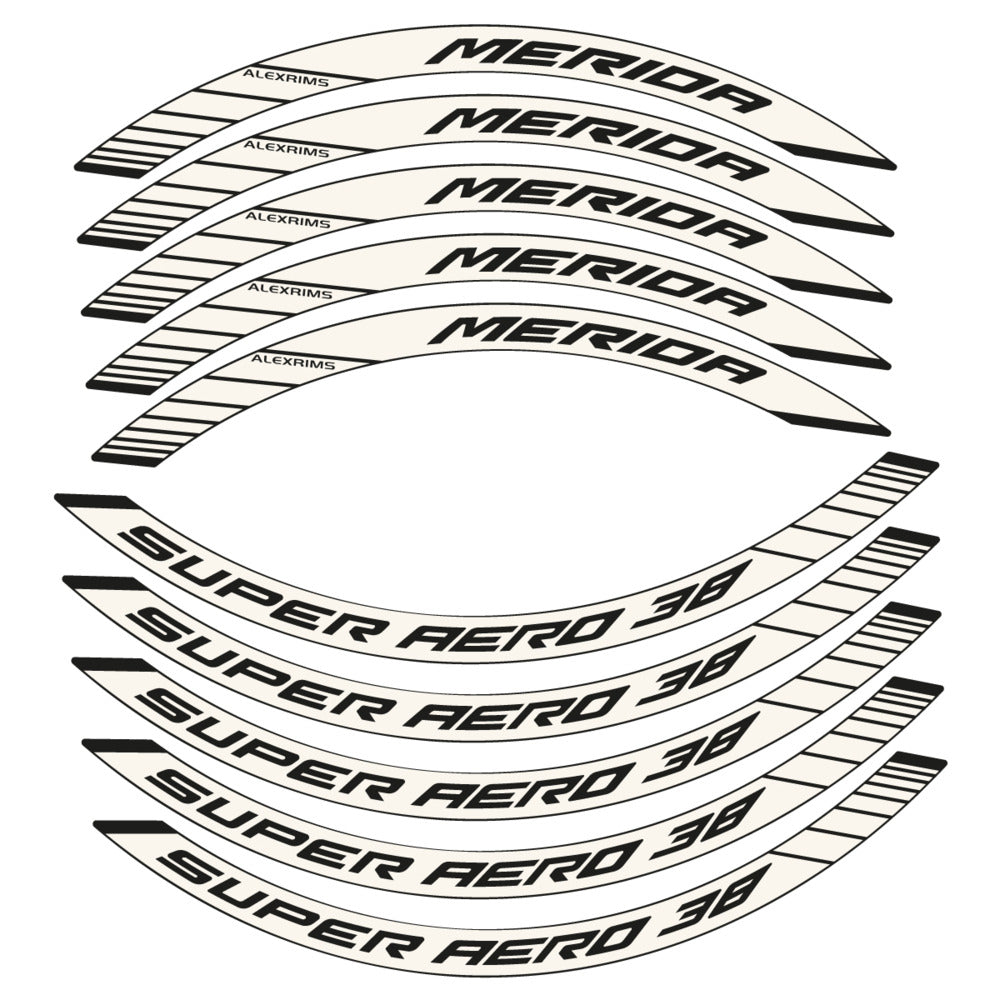 Stickers for Merida Super Aero 38, Road Wheel 38mm vinyl decals