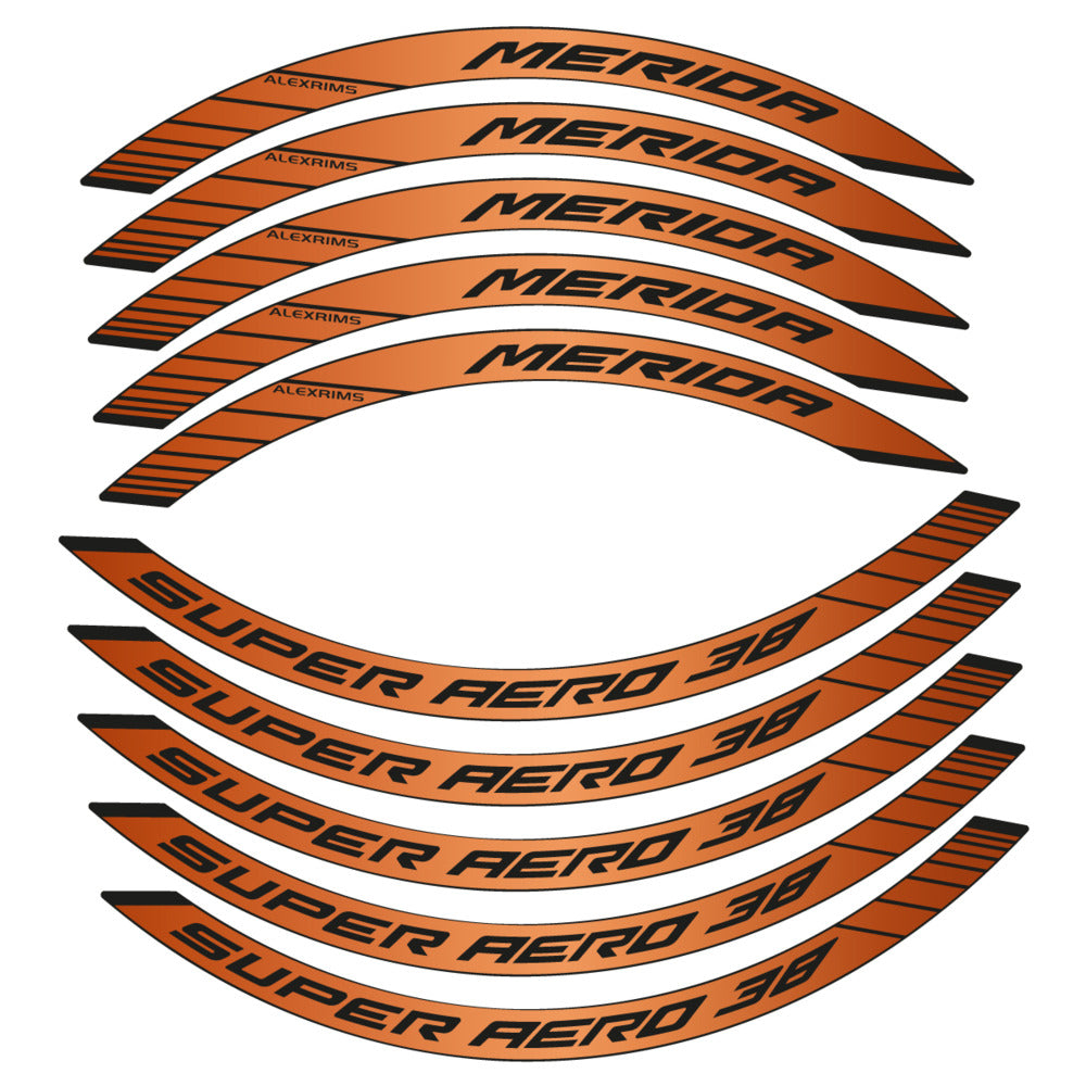 Stickers for Merida Super Aero 38, Road Wheel 38mm vinyl decals