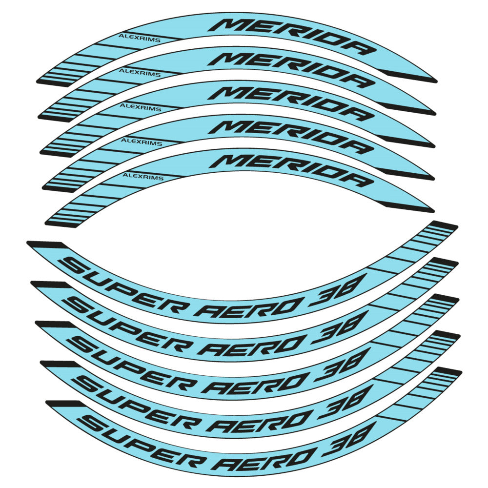 Stickers for Merida Super Aero 38, Road Wheel 38mm vinyl decals
