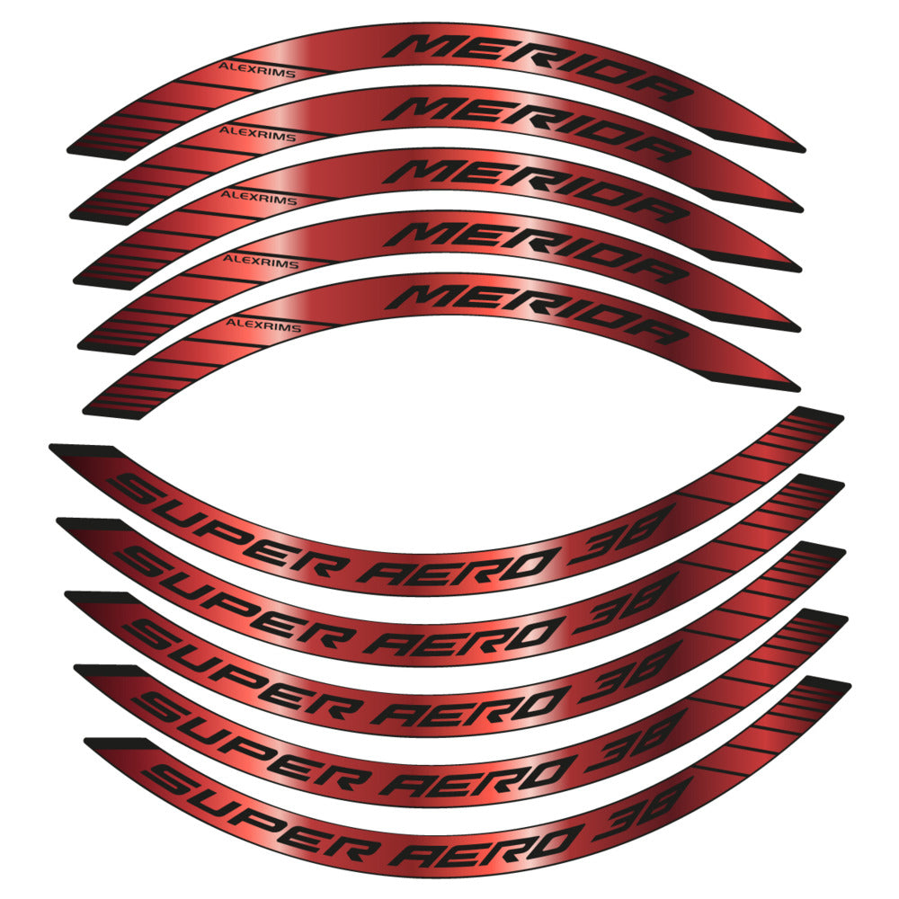 Stickers for Merida Super Aero 38, Road Wheel 38mm vinyl decals