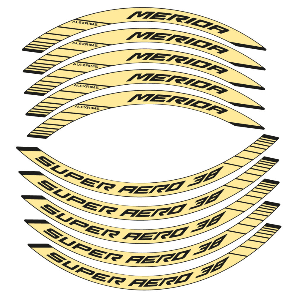 Stickers for Merida Super Aero 38, Road Wheel 38mm vinyl decals