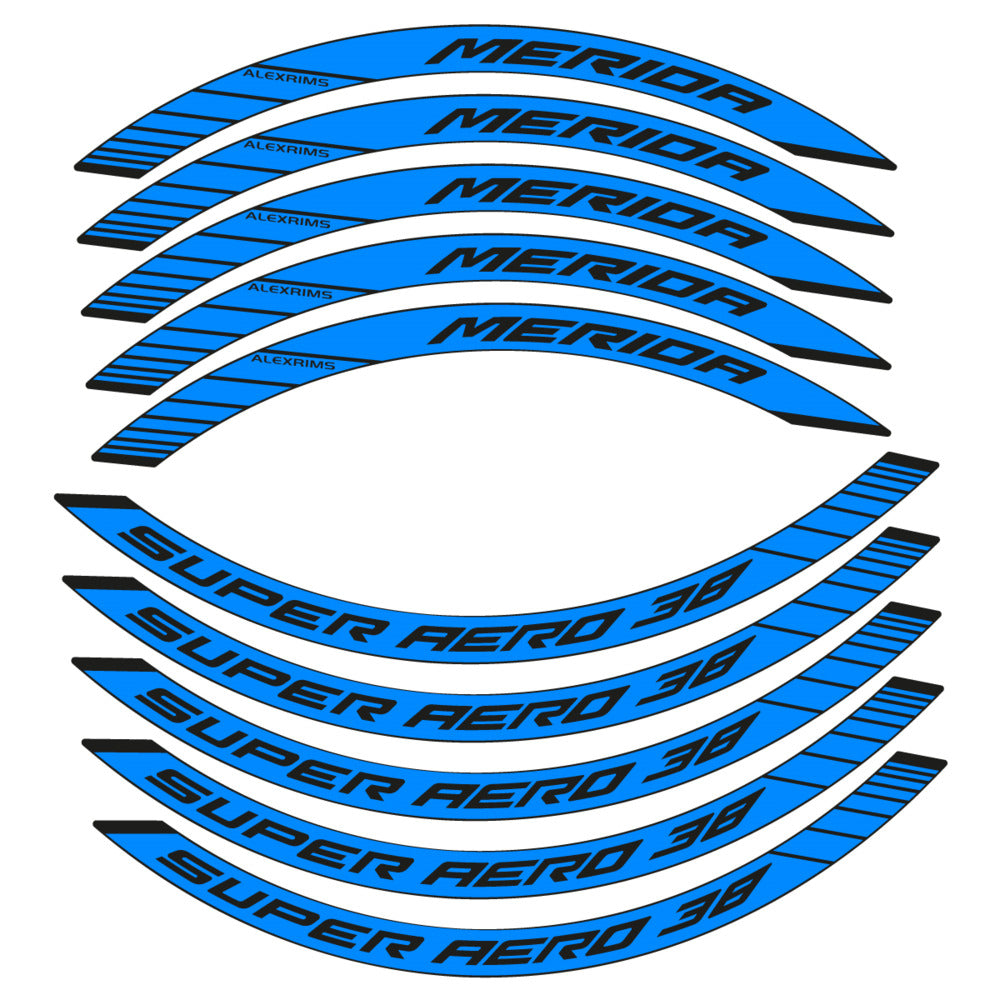 Stickers for Merida Super Aero 38, Road Wheel 38mm vinyl decals