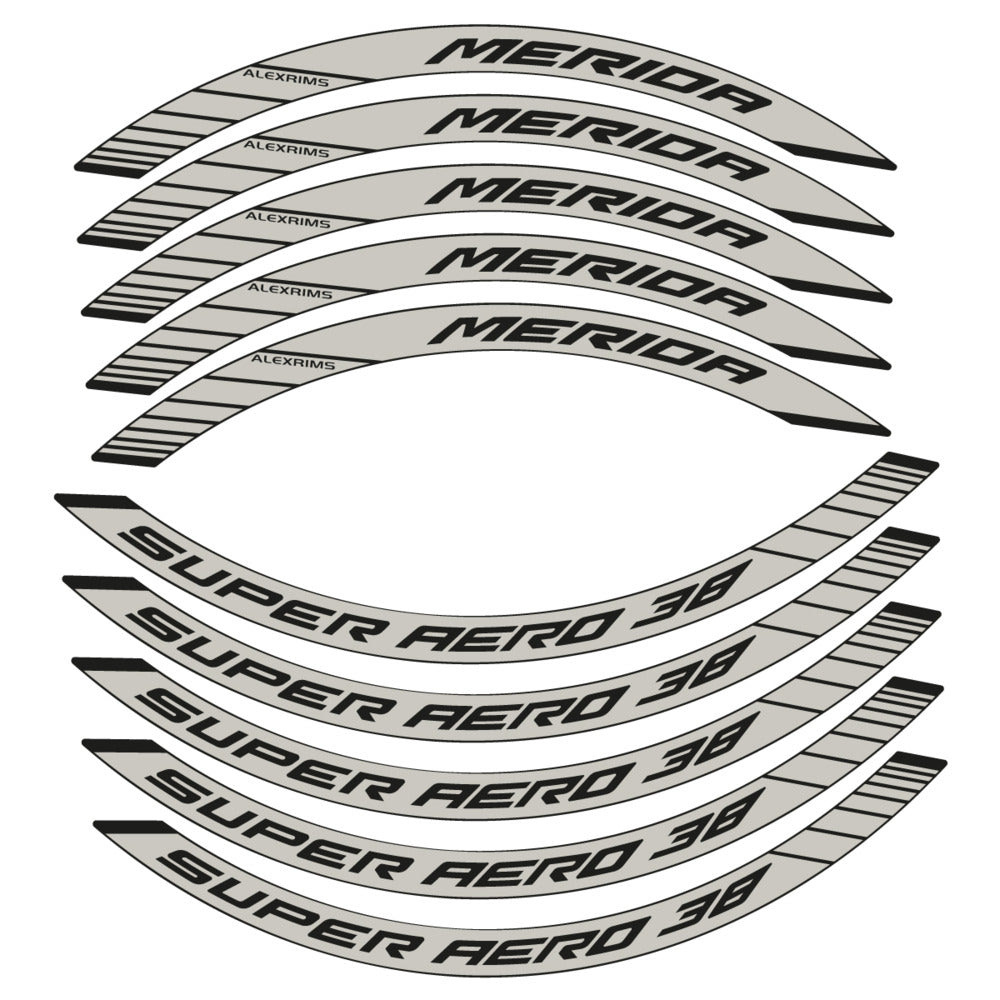 Stickers for Merida Super Aero 38, Road Wheel 38mm vinyl decals