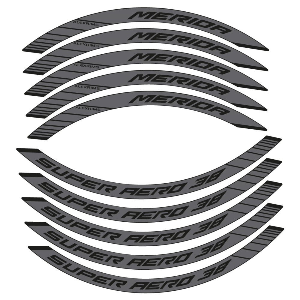 Stickers for Merida Super Aero 38, Road Wheel 38mm vinyl decals