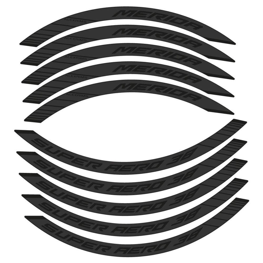 Stickers for Merida Super Aero 38, Road Wheel 38mm vinyl decals