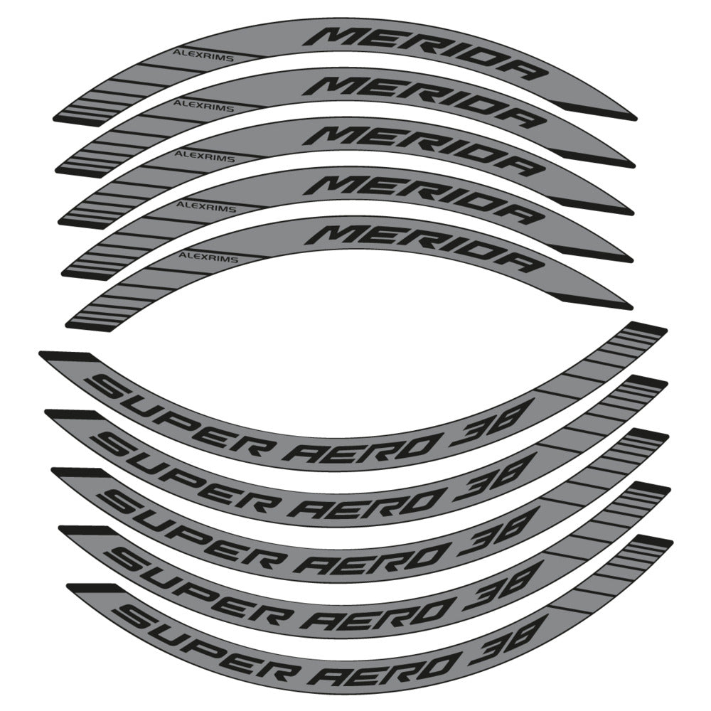 Stickers for Merida Super Aero 38, Road Wheel 38mm vinyl decals