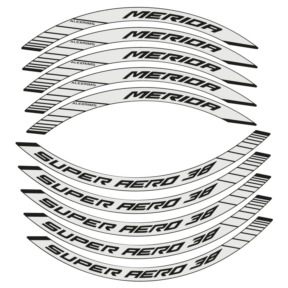 Stickers for Merida Super Aero 38, Road Wheel 38mm vinyl decals