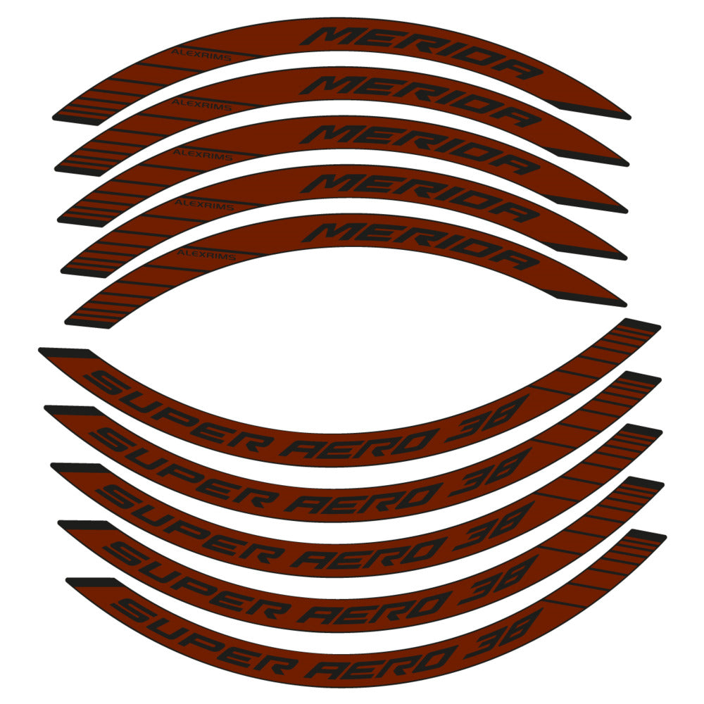 Stickers for Merida Super Aero 38, Road Wheel 38mm vinyl decals